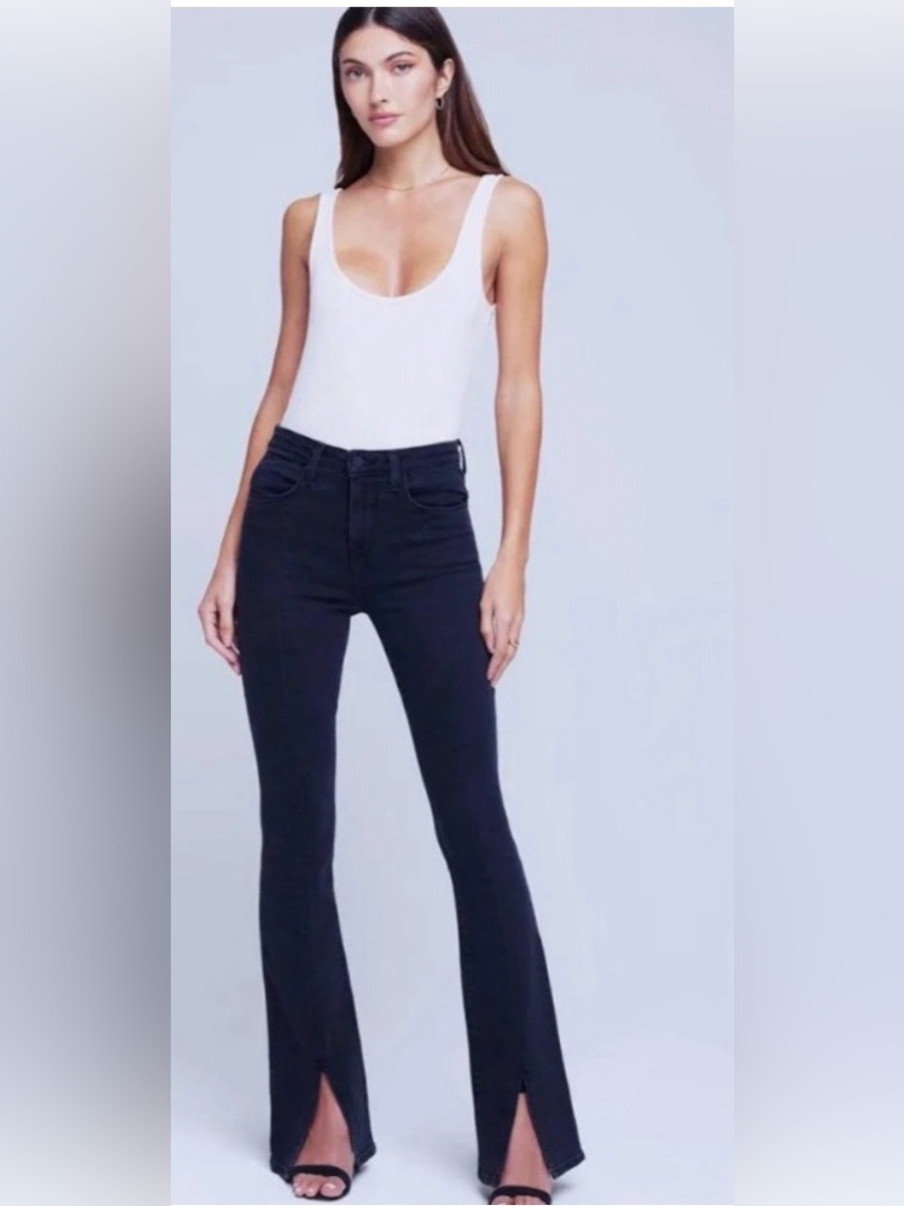 L’Agence Beatrix Black Washed High Waist Bootcut
